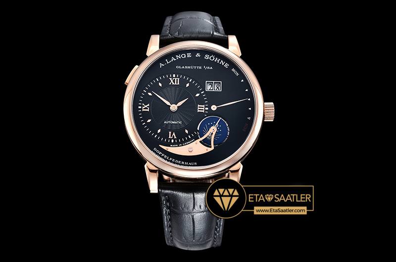 A Lange Sohne Moonphase Pembe Alt n Kasa Siyah Kadran ETA